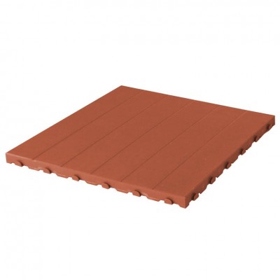Piastrella in Plastica da Esterno e Giardino 60 x 60 cm Piena equivalente a 1,5 m2. PEZZI 4 Colore Terracotta