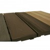 Piastrelle autobloccanti in Plastica con Finitura ad Effetto Legno 37,7 x 18,6 cm. PEZZI 14 Colore beige