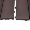 Piastrelle autobloccanti in Plastica con Finitura ad Effetto Legno 37,7 x 18,6 cm. PEZZI 14 Colore beige