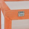 Serra ad armadio in legno con 2 ante e tetto apribili e copertura in policarbonato. Dimensioni 750 x 450 H 1090 mm