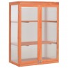 Serra ad armadio in legno con 2 ante e tetto apribili e copertura in policarbonato. Dimensioni 750 x 450 H 1090 mm