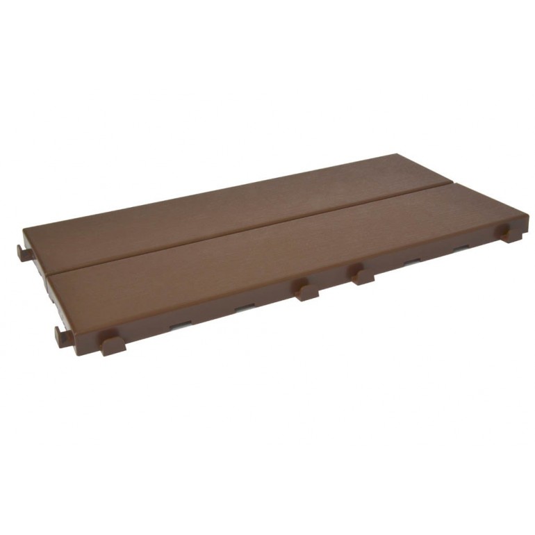 Piastrelle autobloccanti in Plastica con Finitura ad Effetto Legno 37,7 x 18,6 cm da Interno Esterno e Giardino PEZZI 162