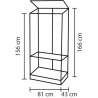 Serra da Balcone Polis 350 Alluminio Anodizzato 81x43x166 cm - Ezooza