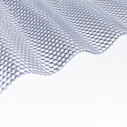 Lastra Policarbonato Corrugato Compatto Goffrato Sezione 76/18 Diamante 1045x200x25mm