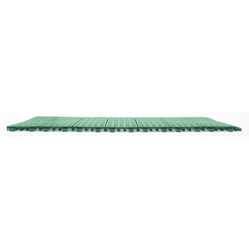 Set da 10 Piastrelle in Plastica Flessibili Drenanti 55,5 x 55,5 cm da Esterno Giardino 3,08 m2 Verde