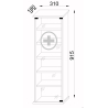 Armadietto Medicinali  SalusBox XXL dim 31x18 h 92 cm
