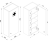 Armadietto Medicinali  Medibox L dim 29x20 h 70 cm