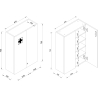 Armadietto Medicinali  Medibox XL dim 50x20 h 70 cm