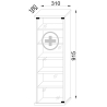 Armadietto Medicinali  PharmaCasa XXL dim 31x18 h 92 cm