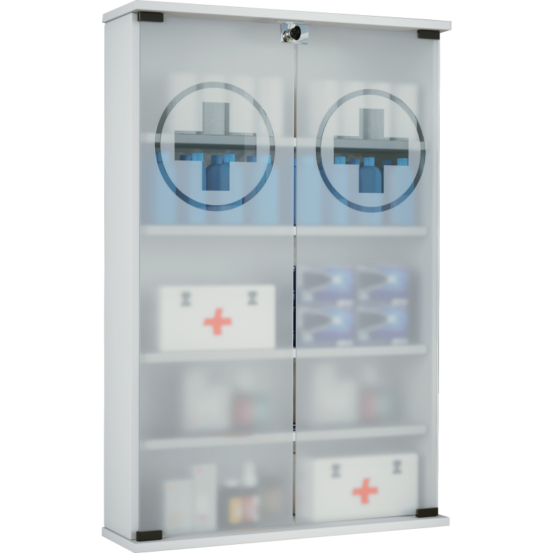 Armadietto Medicinali  HealthBox  dim 60x18 h 91 cm