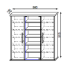 Armadietto Medicinali  HealthBox 2 dim 88x18 h 92 cm