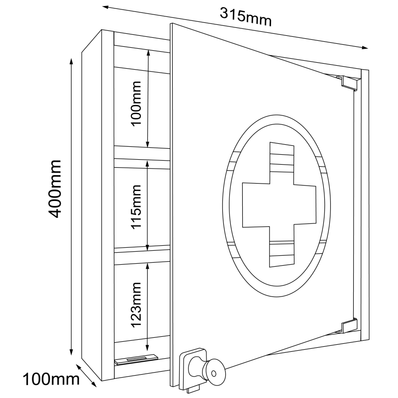 Armadietto Medicinali  VitaMed S dim 32x10 h 40 cm