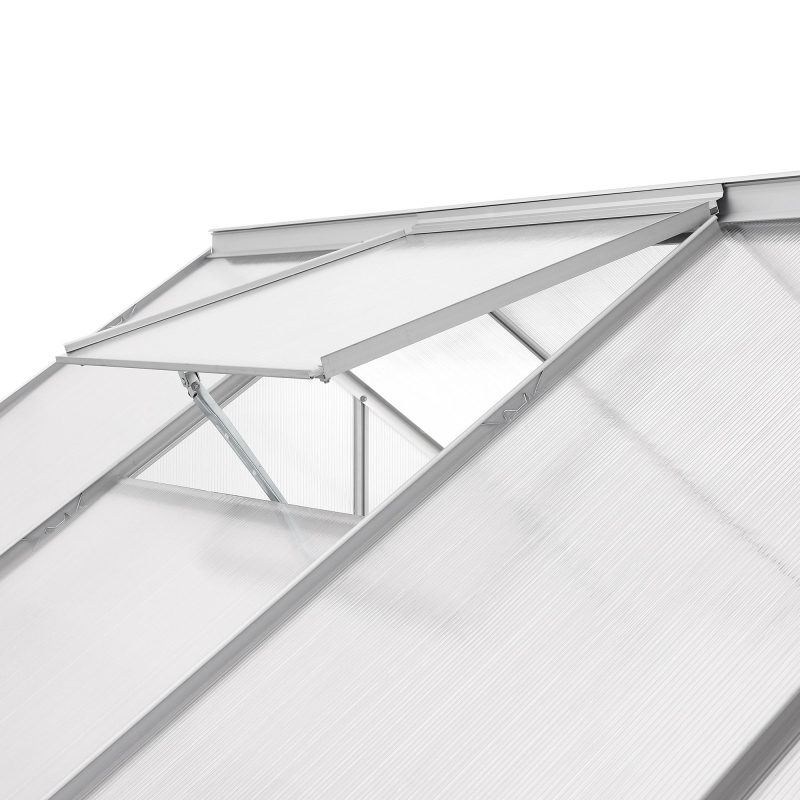 Ezooza Serra Policarbonato 6mm Dresda alveolare doppia parete 190 x 380 cm antiuv antiurto in policarbonato e alluminio per orto