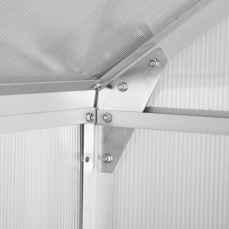 Ezooza Serra Policarbonato 6mm Oslo alveolare doppia parete 190 x 380 cm antiuv antiurto in policarbonato e alluminio per orto