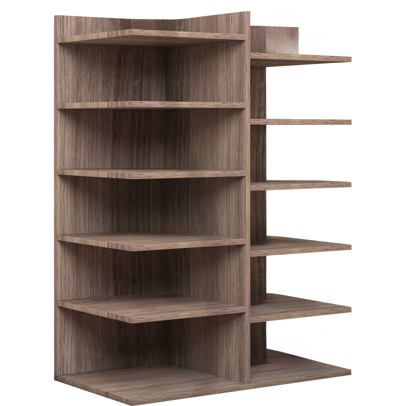 Legno Soft Scarpiera H80 L60 P30 cm Mobile Porta Scarpe Salvaspazio con Ripiani Interni Colore Noce