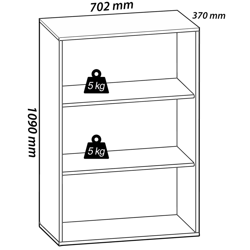 Legno Max Scarpiera H110 L70 P37 cm Mobile Porta Scarpe Salvaspazio con Ripiani Regolabili Colore Noce