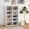 Legno Strong Scarpiera H84 L55 P30 cm Mobile Porta Scarpe Salvaspazio a Ripiani Stabile e Robusto Colore Bianco