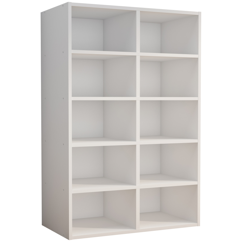 Legno Strong Scarpiera H84 L55 P30 cm Mobile Porta Scarpe Salvaspazio a Ripiani Stabile e Robusto Colore Bianco