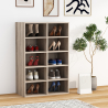 Legno Strong Scarpiera H84 L55 P30 cm Mobile Porta Scarpe Salvaspazio a Ripiani Stabile e Robusto Colore Noce