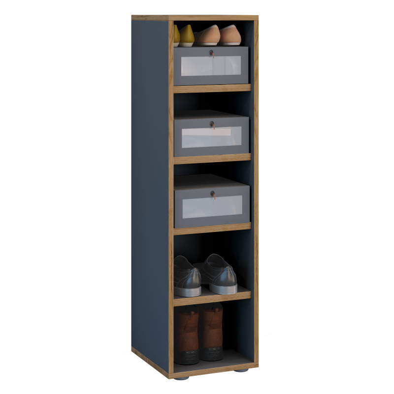 Ezooza Scarpiera Scarpiera  H110 L30 P33 cm salvaspazio con ripiani