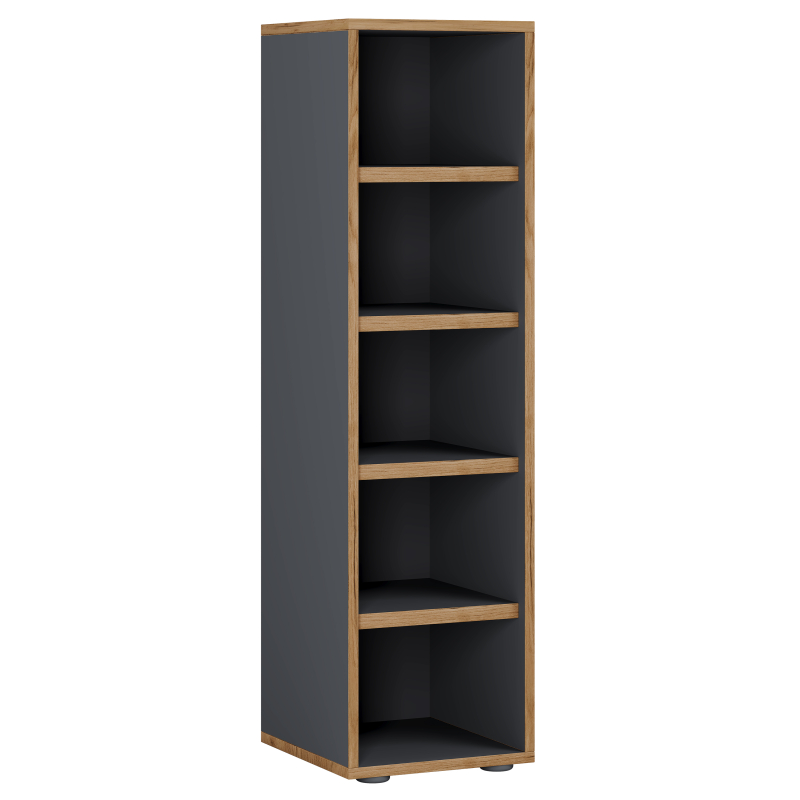 Super Scarpiera Legno H110 L30 P33 cm Armadio Porta Scarpe Salvaspazio con Ripiani Regolabili Colore Antracite