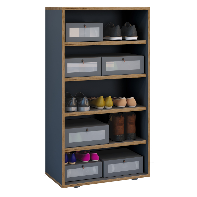 Ezooza Scarpiera Scarpiera  H110 L60 P33 cm salvaspazio con ripiani