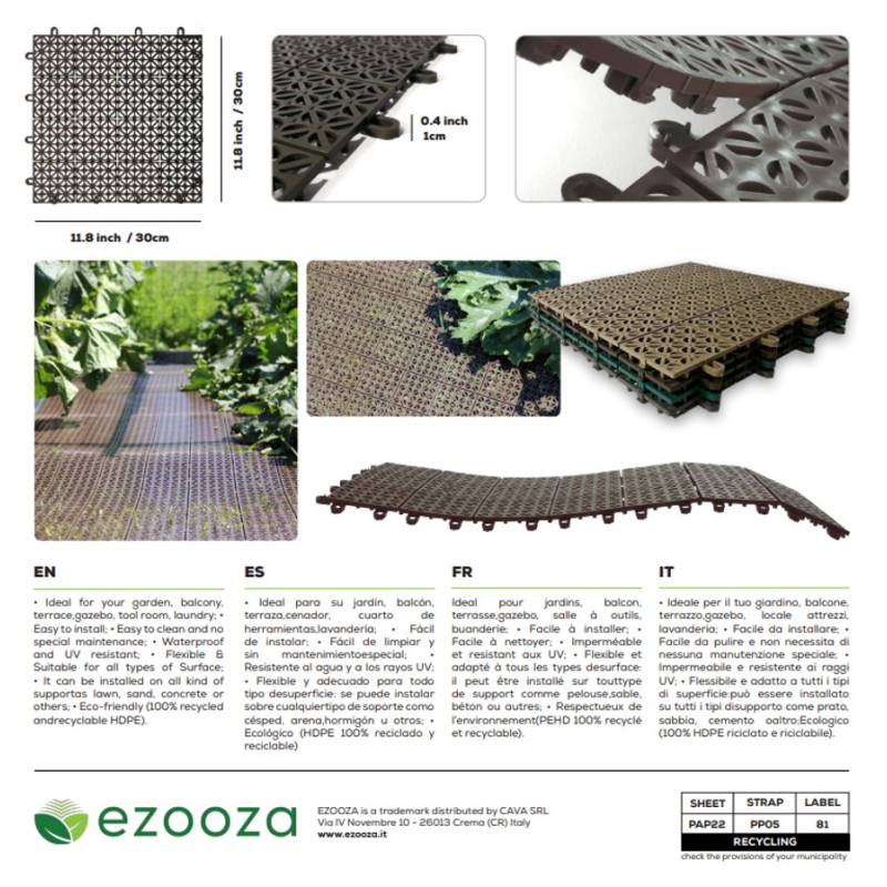 Ezooza MultiFlex: Pavimentazione Flessibile e Antiscivolo per Spazi Esterni