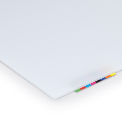 Lastra vetro sintetico spessore 2,5 mm dimensione 100 x 200 cm opale finitura superficie liscia