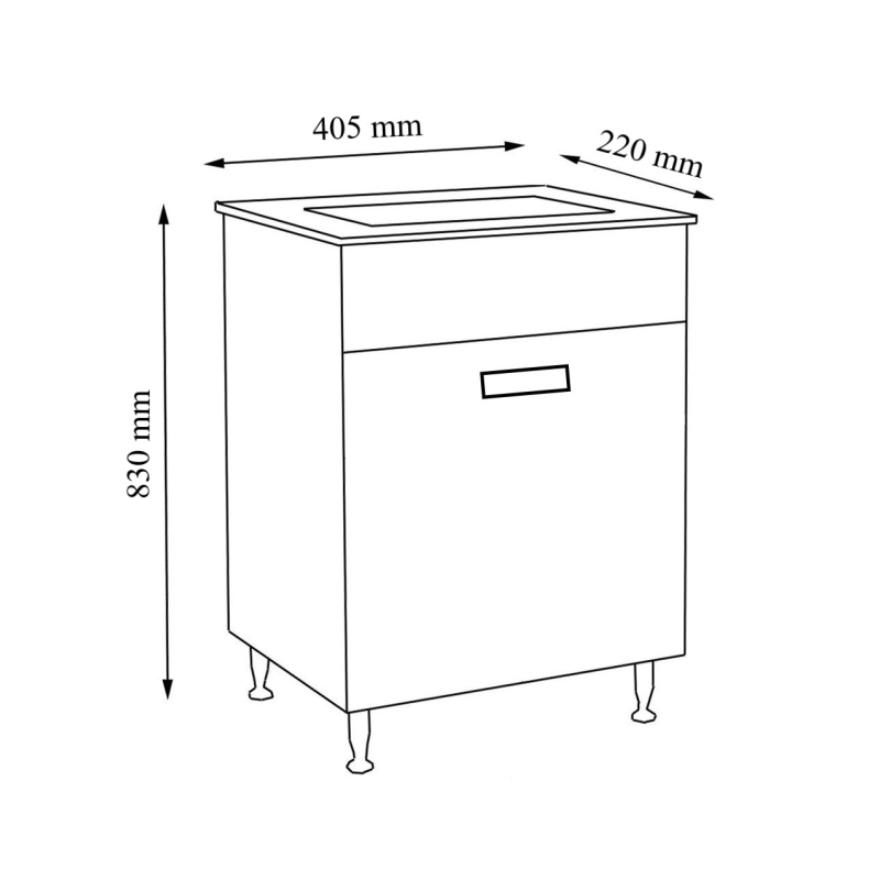 Quadro di Ezooza Set Bagno 2 Pezzi Mobile Small e Lavabo , Bianco ,