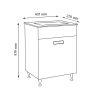 Quadro di Ezooza Set Bagno 2 Pezzi Mobile Small e Lavabo , Bianco ,