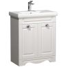 Quadro di Ezooza Set Bagno 2 Pezzi Mobile Medium e Lavabo , Bianco ,