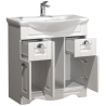 Quadro di Ezooza Set Bagno 2 Pezzi Mobile Extra Large e Lavabo , Bianco ,