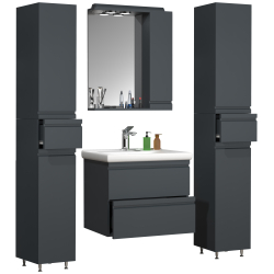 Sistema di Ezooza Set Bagno Completo 5 Pezzi Mobile