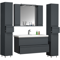 Sistema di Ezooza Set Bagno Completo 5 Pezzi Mobile