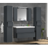 Sistema di Ezooza Set Bagno Completo 5 Pezzi Mobile con Lavabo Extra Large + 2 Colonne + Pensile a specchio, Antracite ,