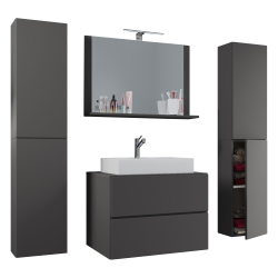 Luce Set Bagno 5 Pezzi Mobile sospeso 2 casetti con | Ezooza