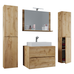 Luce Set Bagno 5 Pezzi Mobile sospeso 2 casetti con | Ezooza