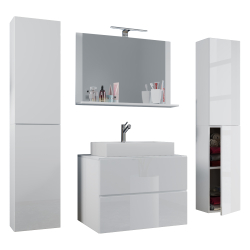 Luce Set Bagno 5 Pezzi Mobile sospeso 2 casetti con | Ezooza