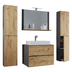 Luce Set Bagno 5 Pezzi Mobile sospeso 2 casetti con | Ezooza