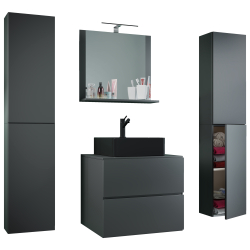Luce Set Bagno 5 Pezzi Mobile sospeso 2 casetti con | Ezooza