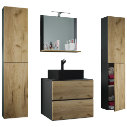 Luce Set Bagno 5 Pezzi Mobile sospeso 2 casetti con | Ezooza