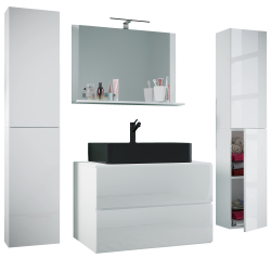 Luce Set Bagno 5 Pezzi Mobile sospeso 2 casetti con | Ezooza
