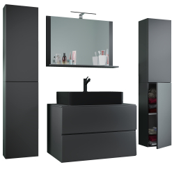 Luce Set Bagno 5 Pezzi Mobile sospeso 2 casetti con | Ezooza
