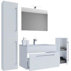 Completo Set bagno 5 pz Mobile sosp 1 casetto con | Ezooza
