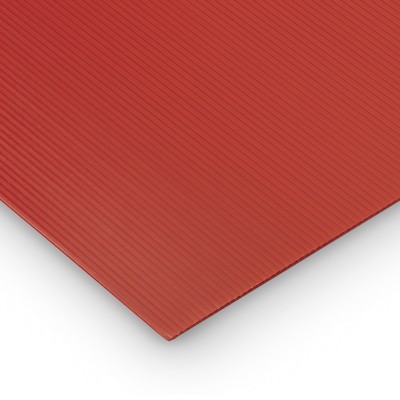 Polipropilene alveolare-polionda, colore Rosso, 100 x 50 cm