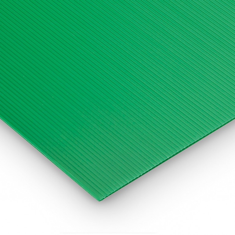 Polipropilene alveolare-polionda, colore Verde, 50 x 50 cm