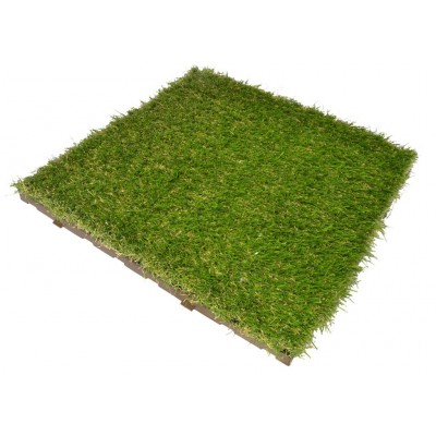 Confezione da 12 pezzi Greenplate piastrella modulare in plastica con erba sintetica 37,7 x 37,7 cm per coprire 1,75 m2