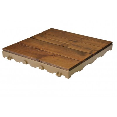 Woodstile pavimentazione modulare in legno base in plastica HDPE 40 x 40 cm PEZZI 132 equivalente a 21 m2