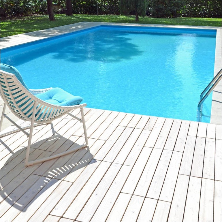 Woodstile pavimentazione modulare in legno base in plastica HDPE 40 x 40cm PEZZI 44 equivalente a  21 m2