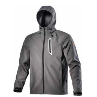 Diadora giacca da lavoro softshell Sail colore grigio bufera